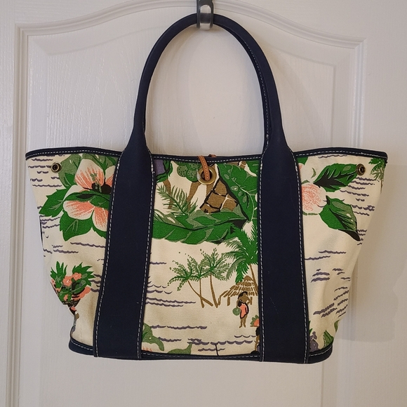 J. Crew Handbags - J Crew Canvas Hawaiian Tote Bag